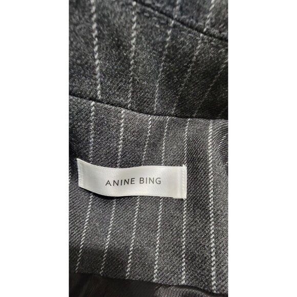 Anine Bing Womens Black Striped Double Breasted Blazer Long Sleeve Size S‎ - Picture 7 of 9
